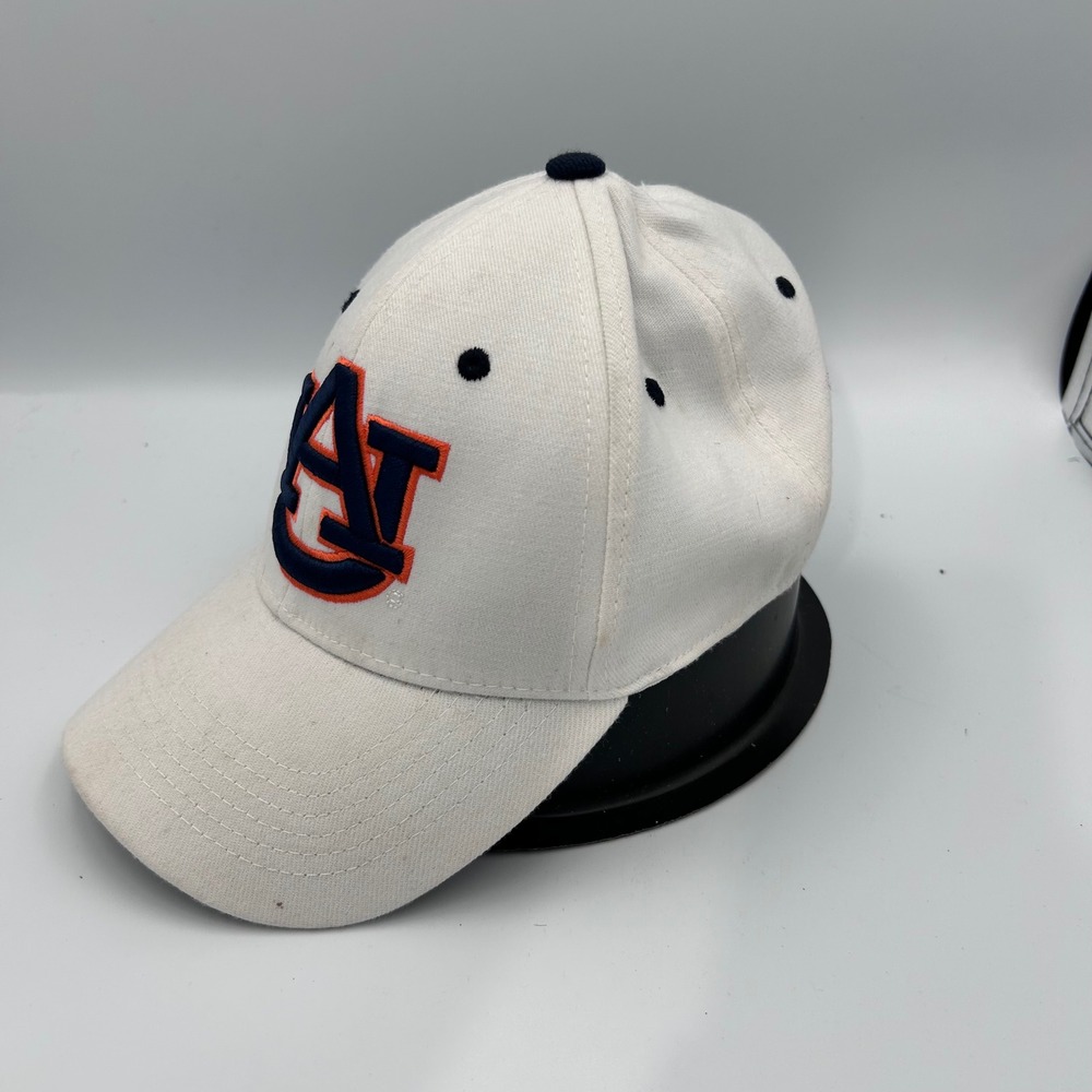Auburn Tigers NCAA Baseball Cap White Navy Orange AU Logo Hat Tiger Eyes Back